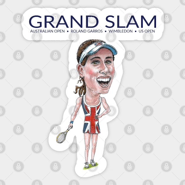 Johanna Konta Sticker by dizzycat-biz